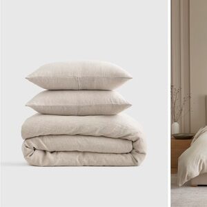 Quince Linen Natural Cream Duvet Cover